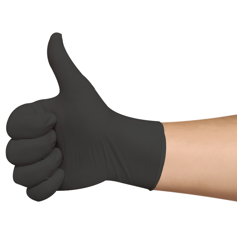 Waldent Nitrile Examination Gloves- Black