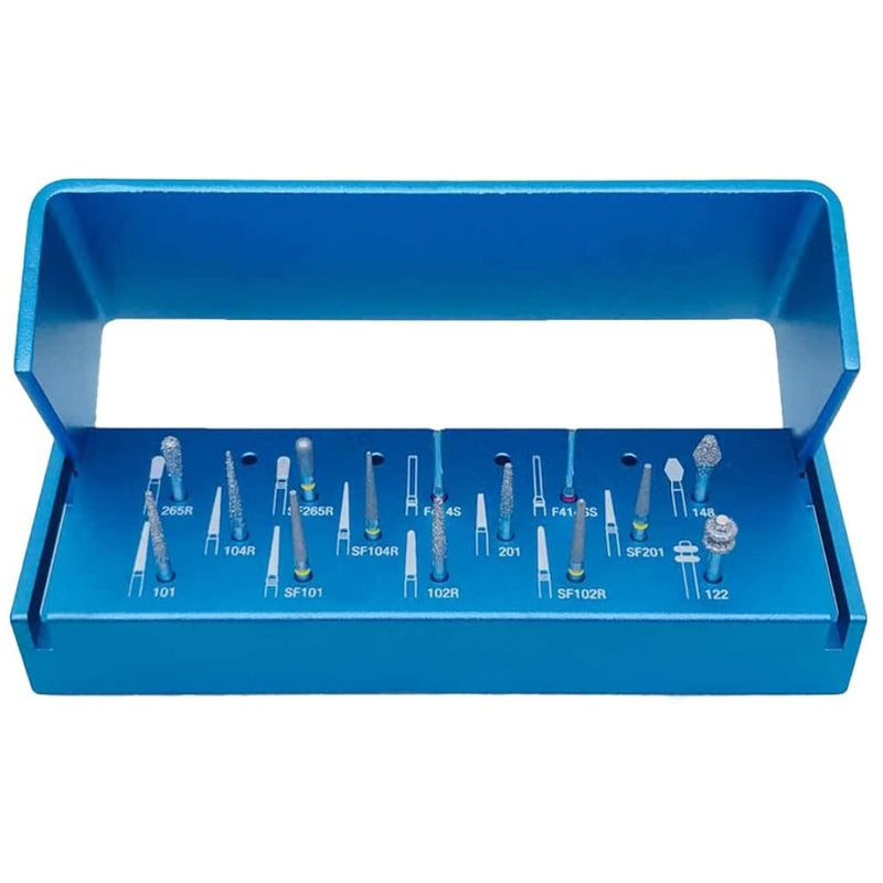 Waldent Crown & Bridge Tooth Preparation Diamond Bur Kit (Set of 14)