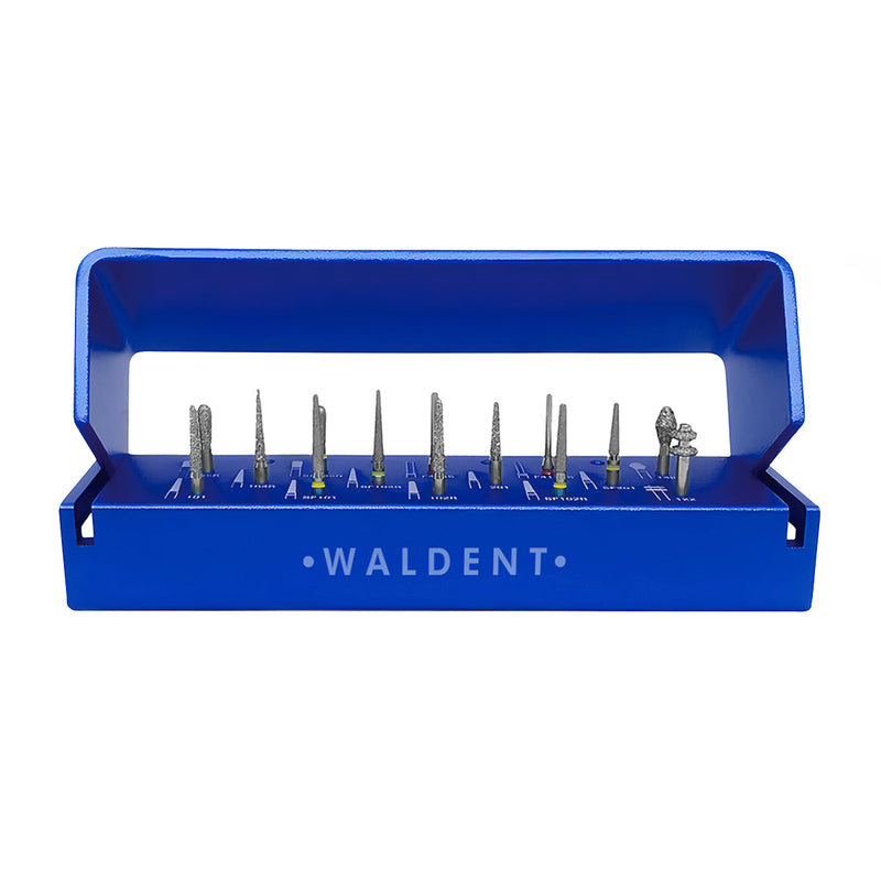 Waldent Crown & Bridge Tooth Preparation Diamond Bur Kit (Set of 14)