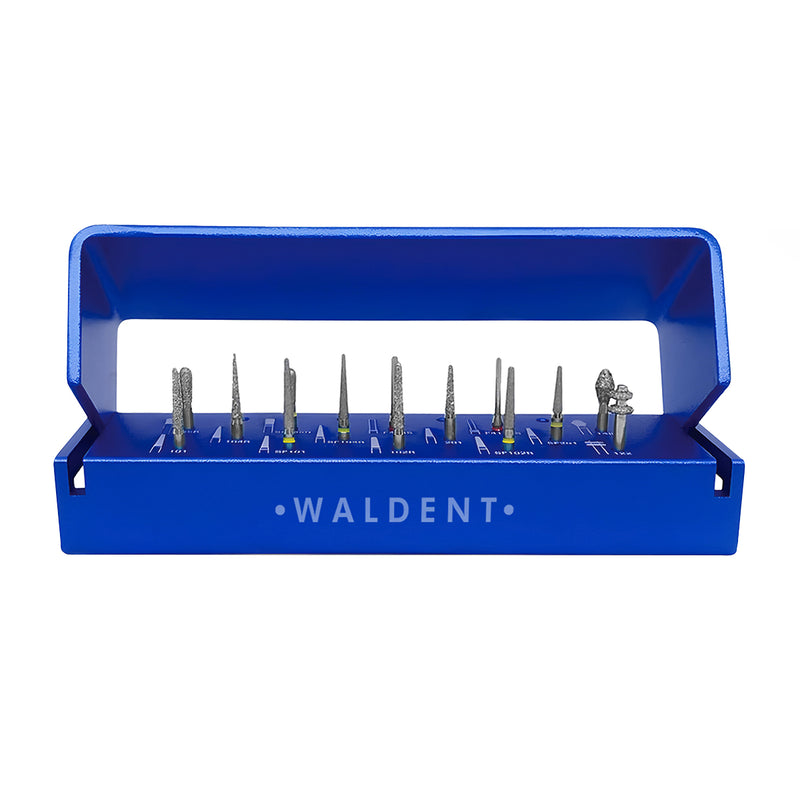 Waldent Crown & Bridge Tooth Preparation Diamond Bur Kit (Set of 14)