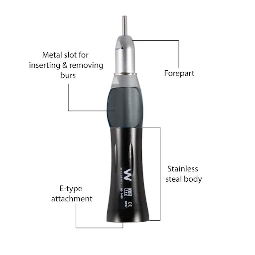 Waldent Straight Handpiece Special Edition - Black (W-134)