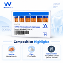 Waldent Bioactive Progressive Taper Gutta Percha Points (ProTaper Compatible) - Length Marked - Image 4