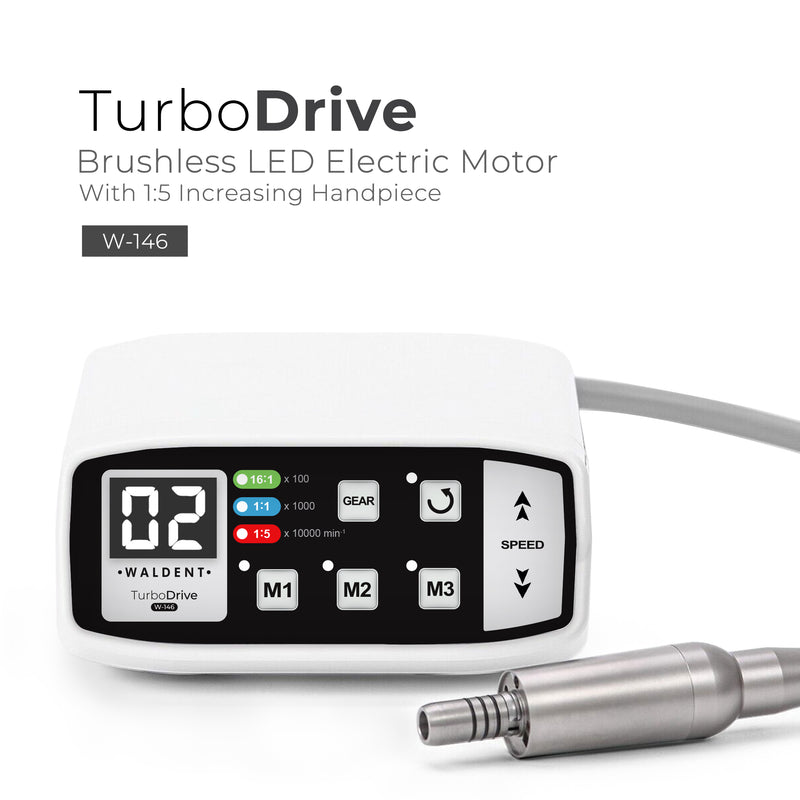 Waldent TurboDrive Brushless LED Electric Motor With 1:5 Increasing Handpiece (W-146)