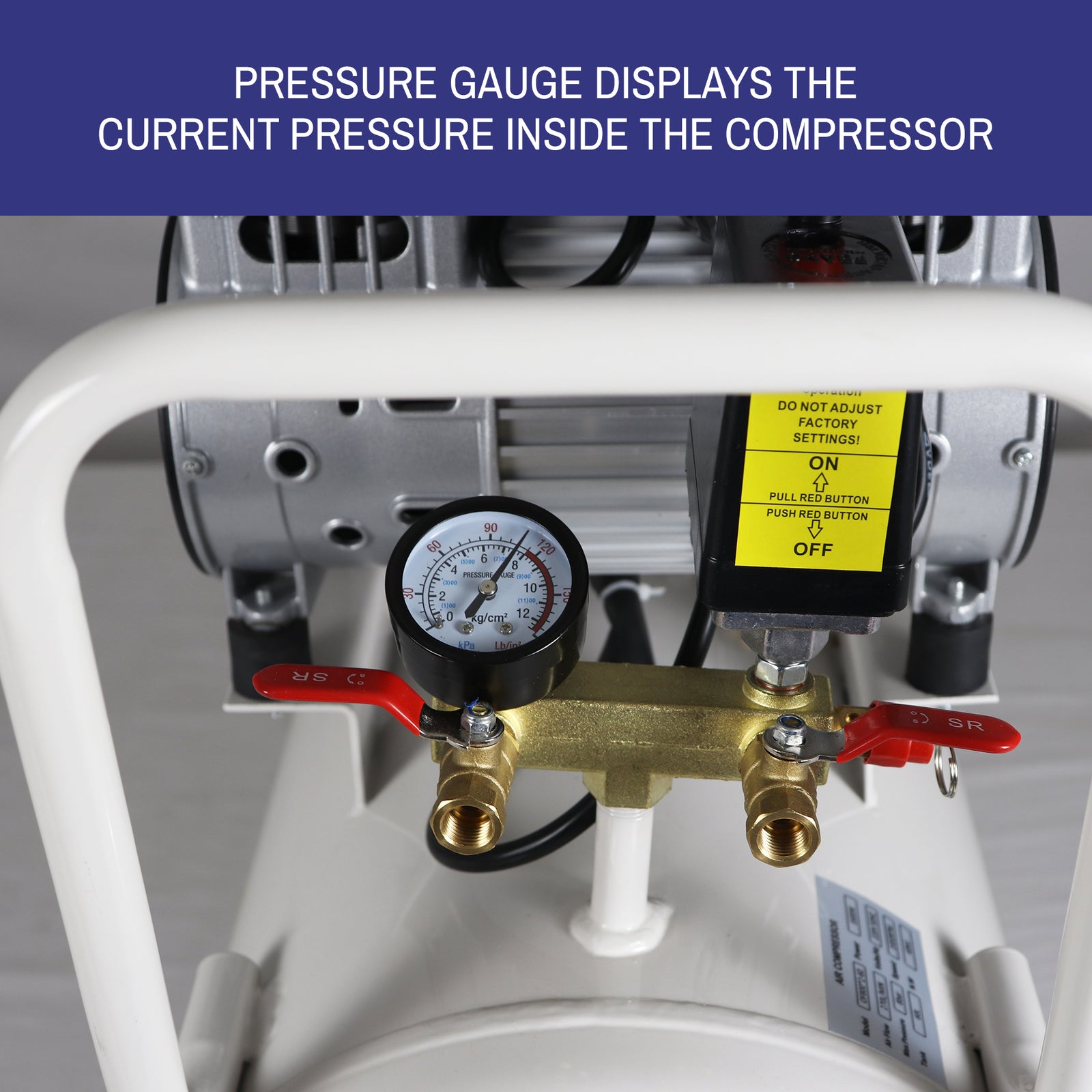 Waldent Double Head Dental Air Compressor Oil Free 2 Hp - Cylindrical ...