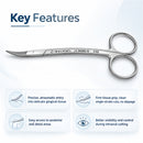 Waldent La Grange Double Curved Saw Edge Scissors 12cm (3/160) - Image 6