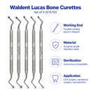 Waldent Lucas Bone Curettes - Set of 5 (K15/10) - Image 4