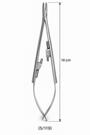 Waldent Micro Castroviejo Needle Holder TC - Straight 14cm (5/119) - Image 2