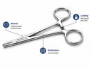 Waldent Needle Holder Derf Straight 12.5cm 5/116