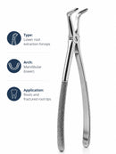 Waldent Tooth Extraction Forceps Lower Roots No. 845 (1/165) - Image 3