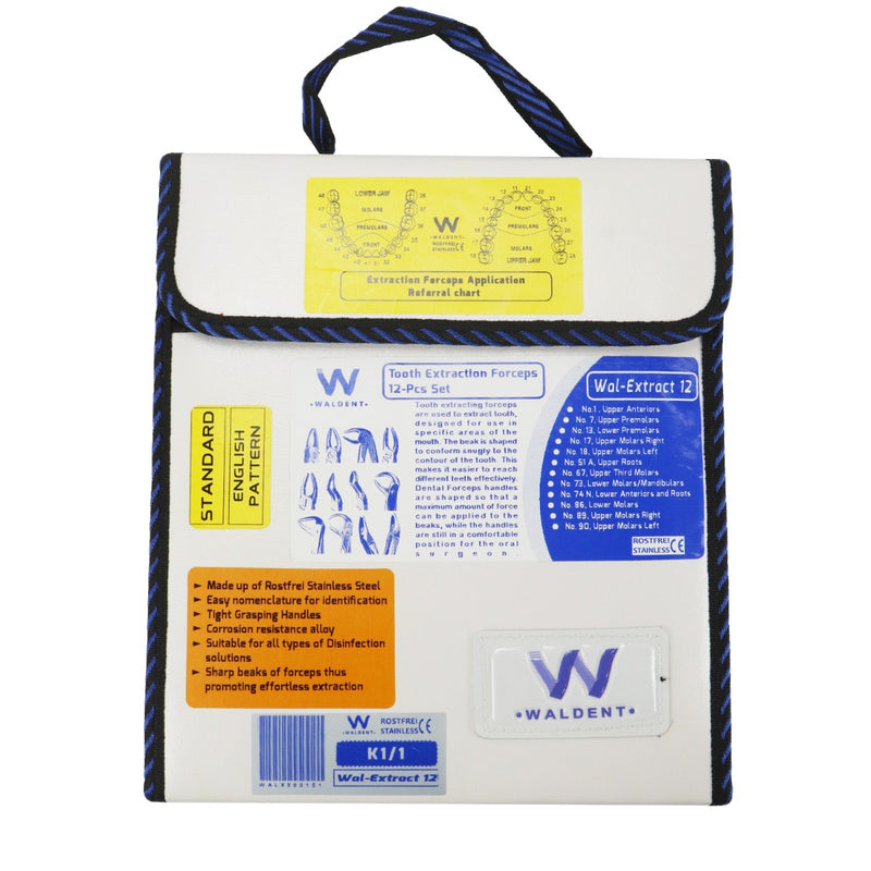 Waldent Extraction Forceps Kit Set of 12 (K1/1)