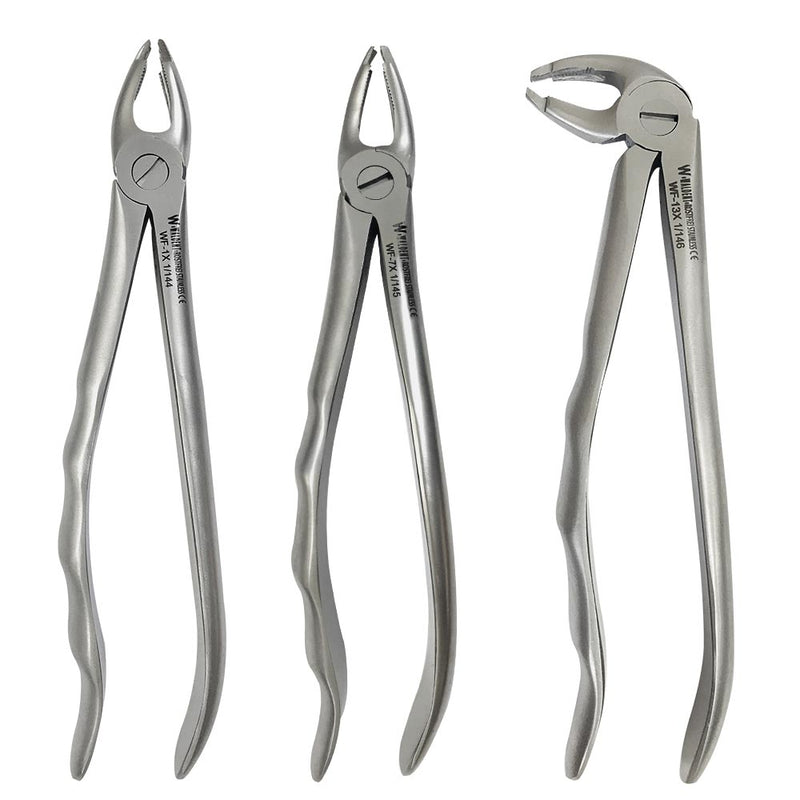 Waldent Atraumatic Extraction Instruments Forceps Kit Set of 6 - Anatomic Handle K1/6