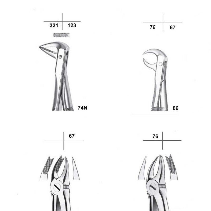 Waldent Pedodontic Extraction Forceps Kit - Premium (set of 7) K1/9