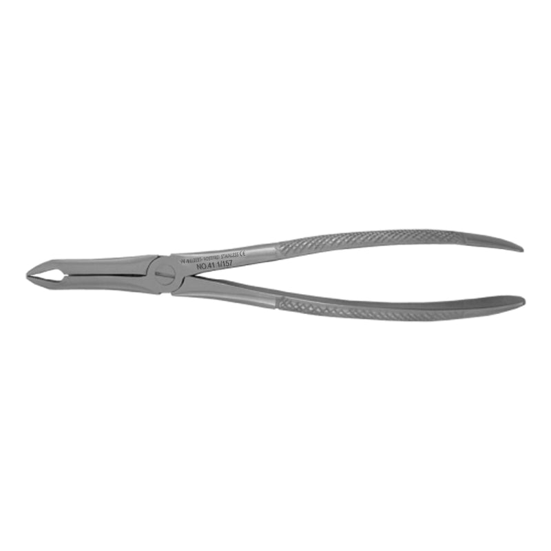Cynamed German Root Tip Dental Extracting Forceps #845 TC Beak Serrated Orthodontic Tool, Blue Handles