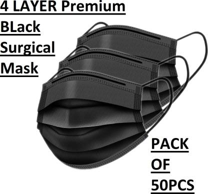 Waldent Face Mask 4 Ply  Black