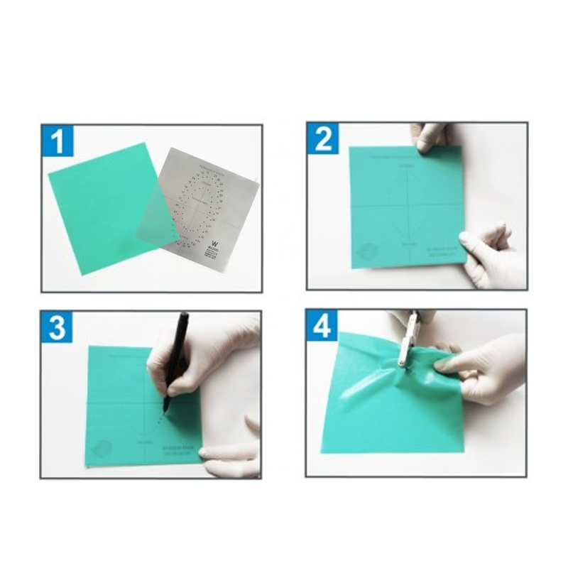 Waldent Rubber Dam Template Sheet (16/140) Waldent Rubber Dam Template Sheet (16/140)