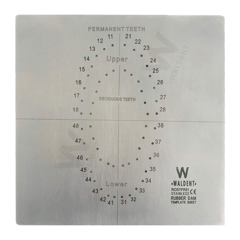 Waldent Rubber Dam Template Sheet 16 140 Waldent Com