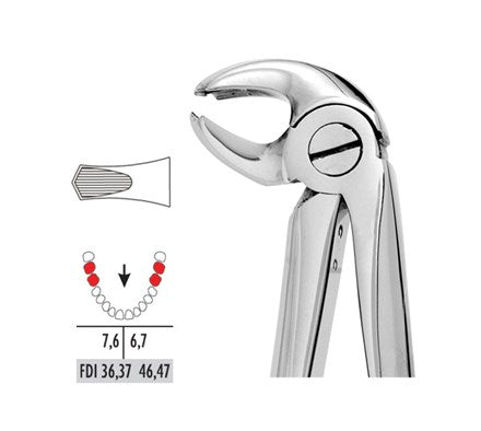 Waldent Tooth Extraction Forceps Lower Molars No.22 (1/122)