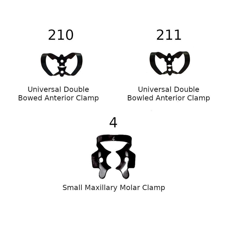 Waldent Rubber Dam Clamps Kit Titanium Black (set of 11) (K16/4)
